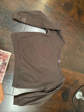 Savage X Fenty Chocolate Brown Scoop-Neck Pullover